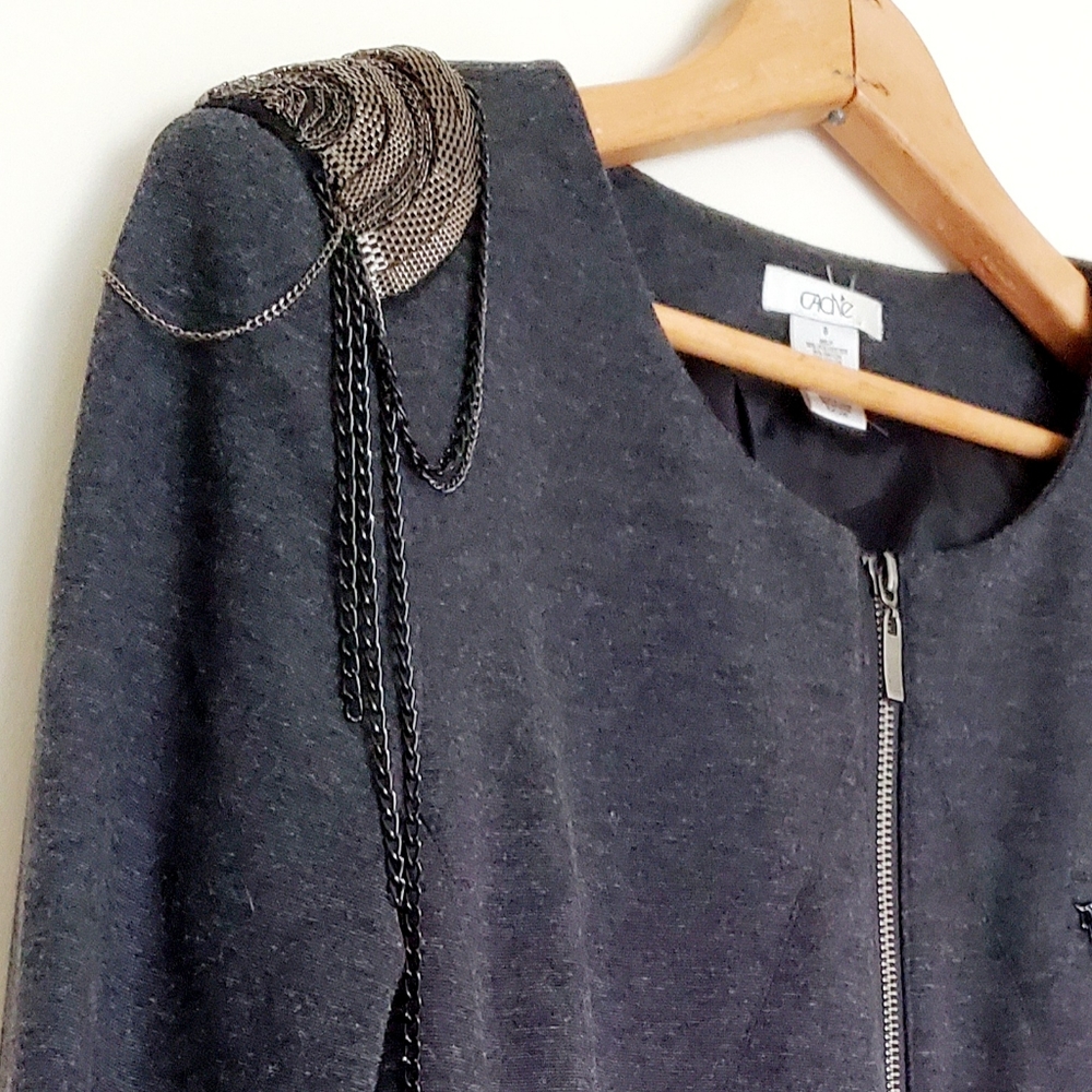 Cache zippered jacket with shoulder embell… - Picture 4 of 6